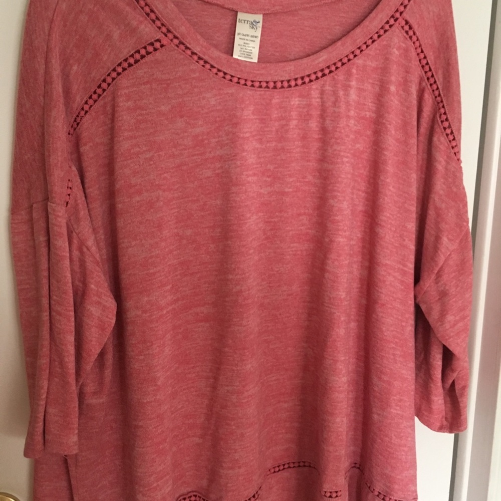 Terra & Sky light sweater coral color size 3x